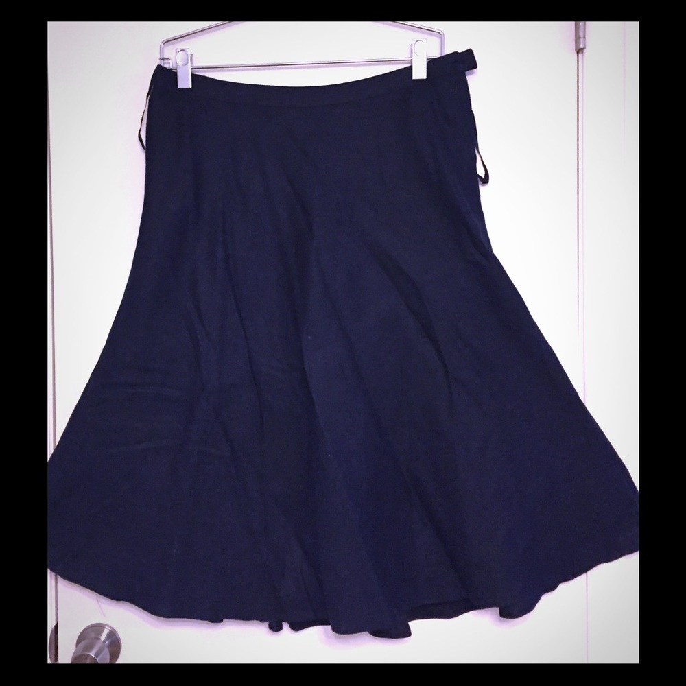 Chaps linen a-line skirt