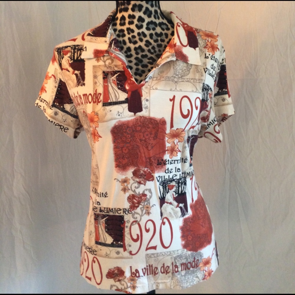 Short sleeve golf shirt size L
