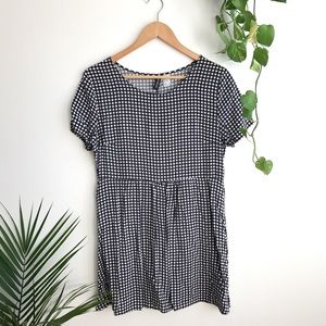 Checkered babydoll dress