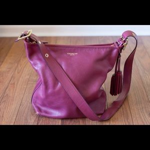 Coach leather crossbody bag, maroon