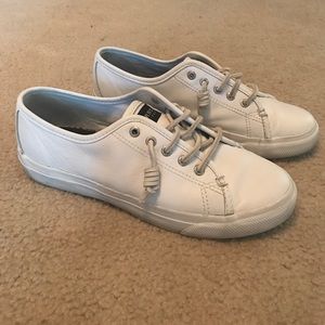 Sperry White Leather Sneakers