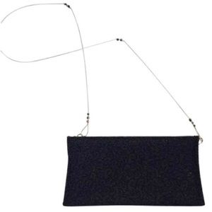 New Vera Pelle Black Beaded Handbag / Purse