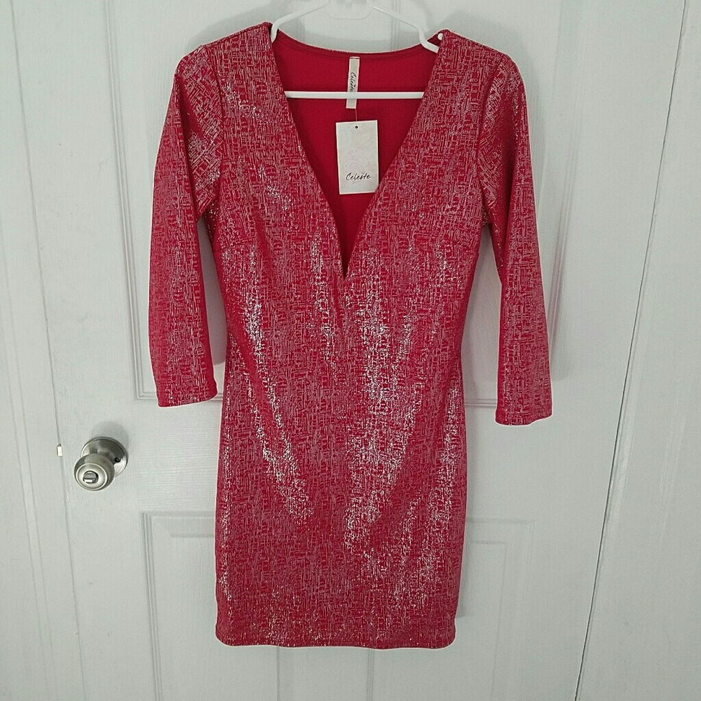 Red sparkle dress