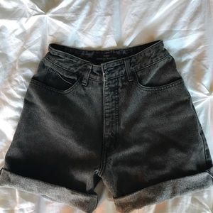High waisted denim shorts