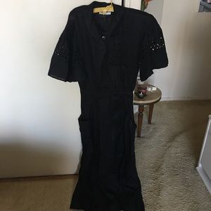 Vintage linen Albert Nipon dress with slip