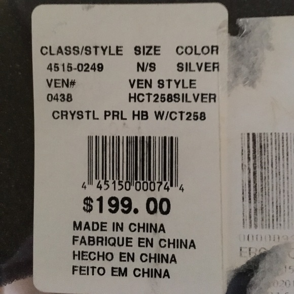 Crystal and Pearl headpiece/headband - Picture 5 of 6