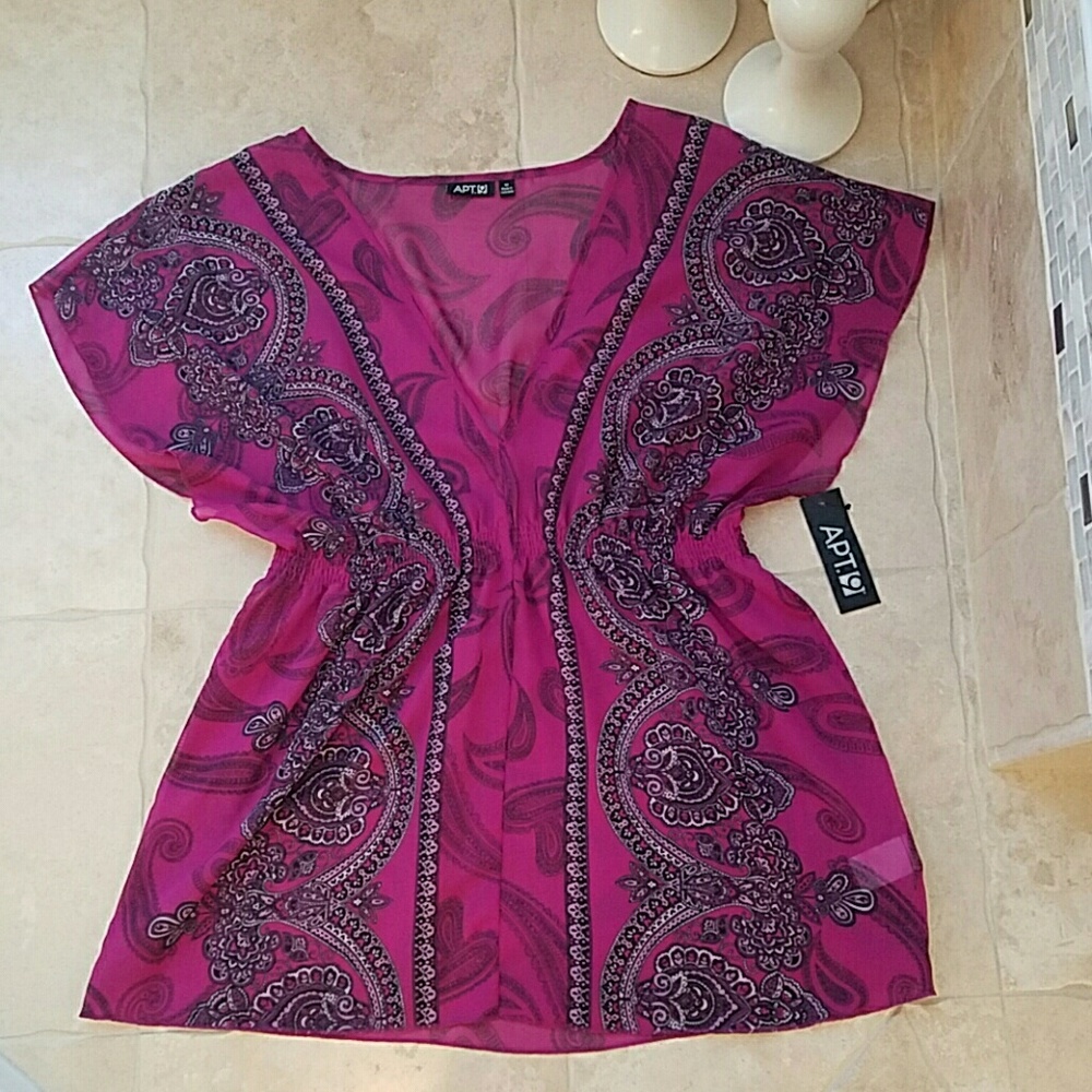 APT9 Summer Cheer Blouse Size Medium