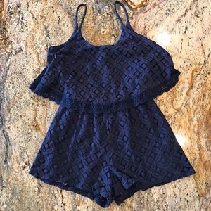 Navy Blue Romper