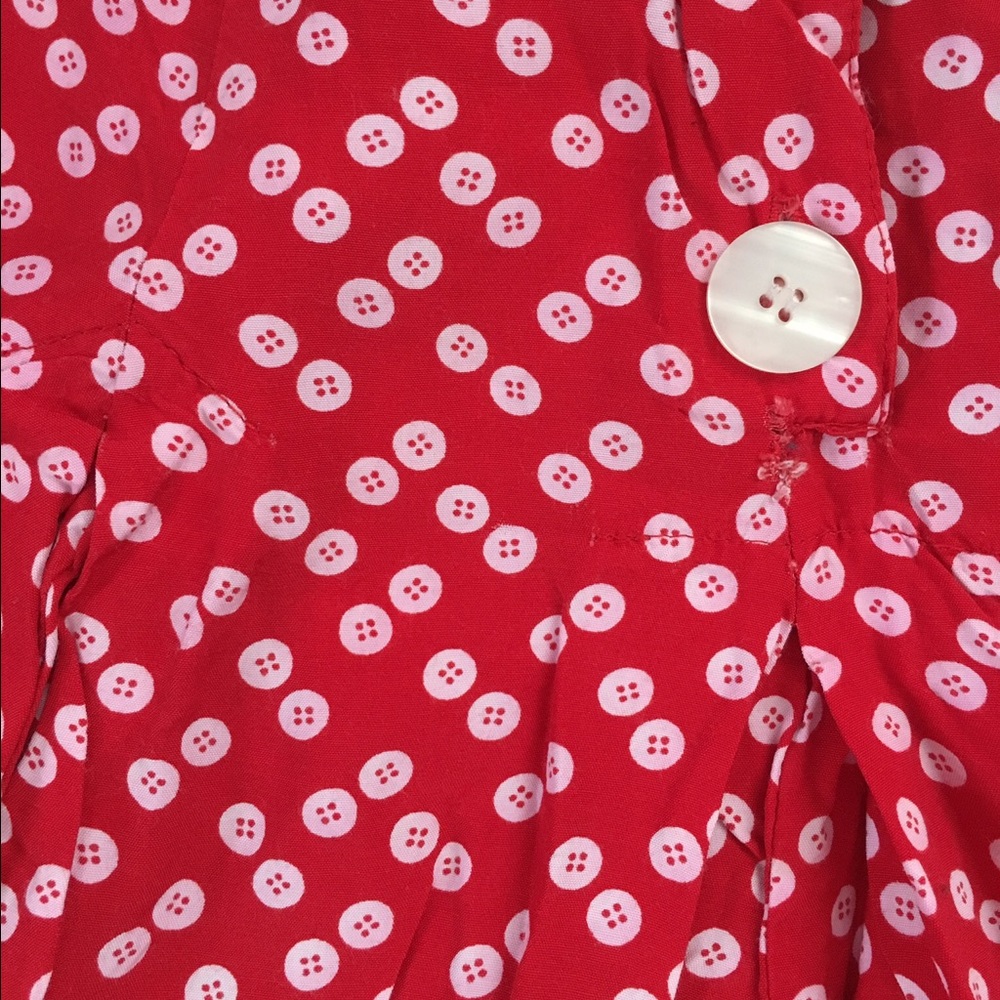 Button Print Romper - Picture 2 of 3