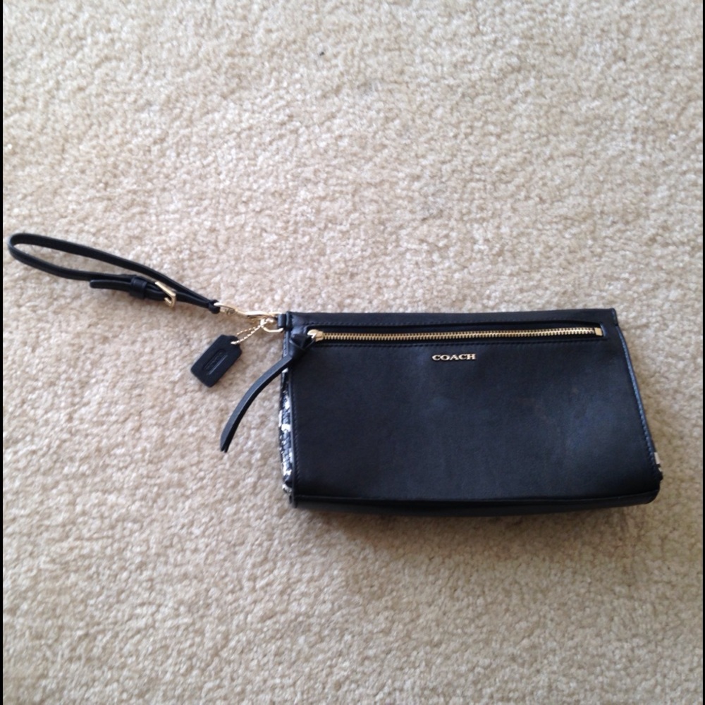 Leather Coach handbag