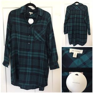NWT Plaid Flannel Shirt Dress