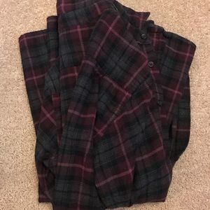 Purple and black flannel