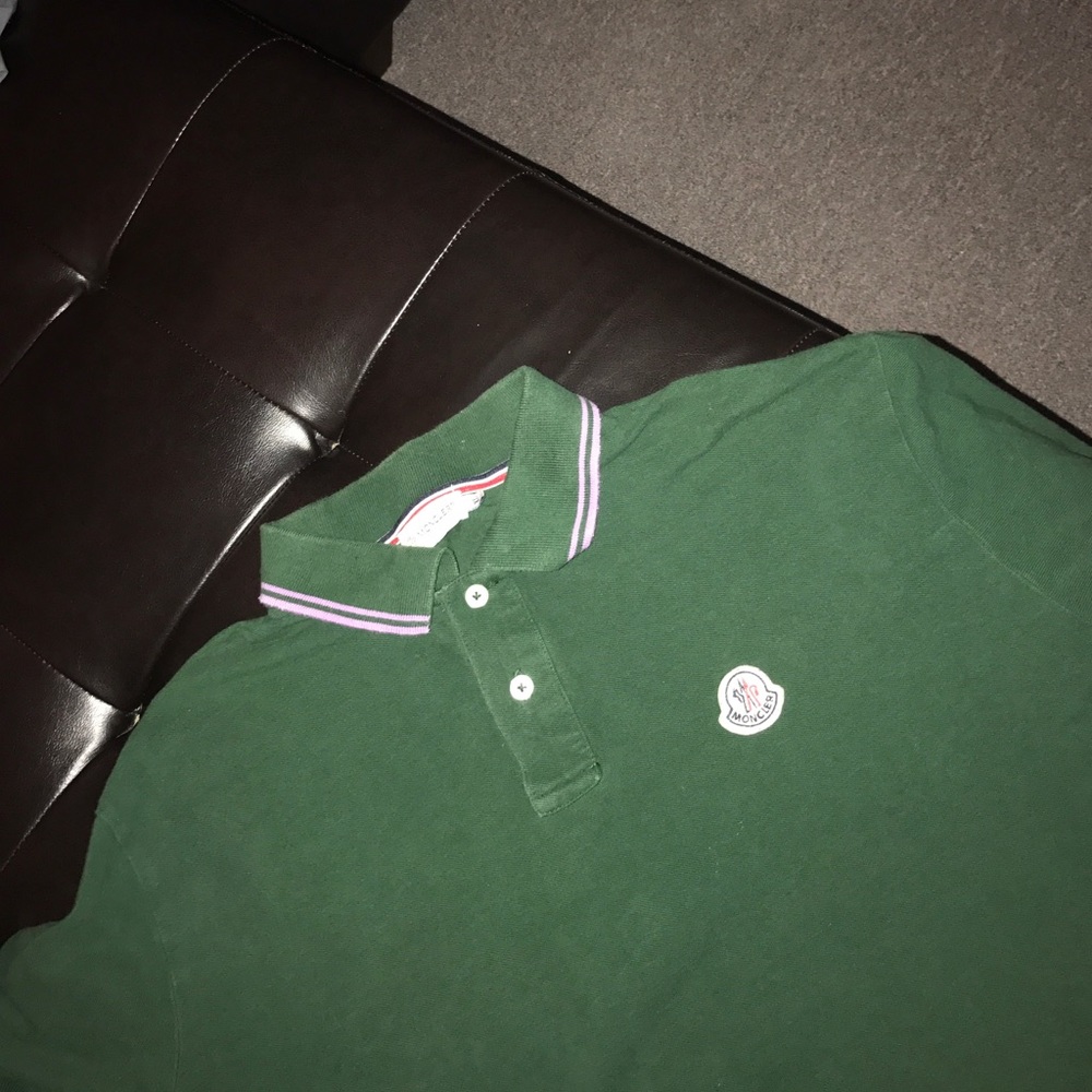 MOCLER POLO (GREEN AND PURPLE) XL