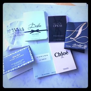 7 piece Perfume Sample, YSL, D&G, Chloe, MJ +