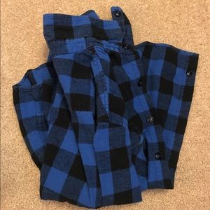 Black and blue flannel