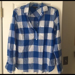 J. Crew Plaid Blouse