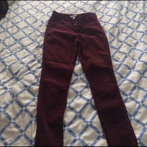 Maroon jeans