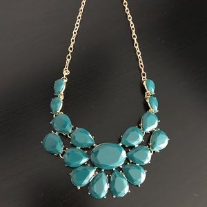 Turquoise beaded statement necklace
