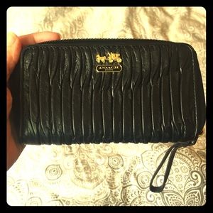 Coach leather wristlet