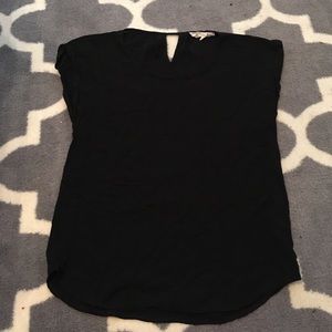 **3 for 10** Simple black textured shirt