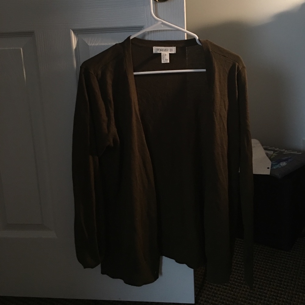 Green forever 21 cardigan