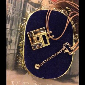 New Authentic Champagne Swarovski Necklace