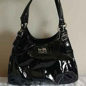 Black Patent Leather Coach Madison Maggie 18760