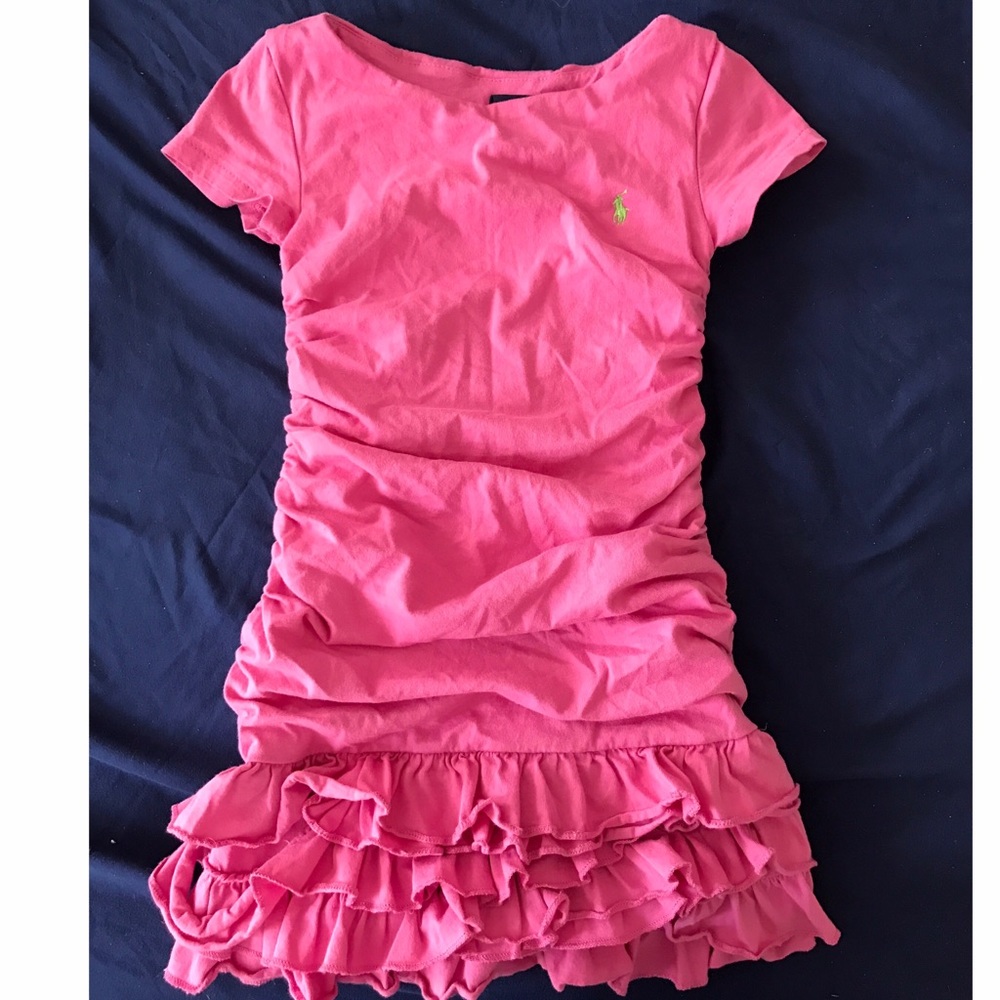 Pink polo dress with ruffles!!!