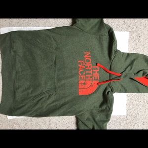 The North Face olive green and orange LG hoodie!