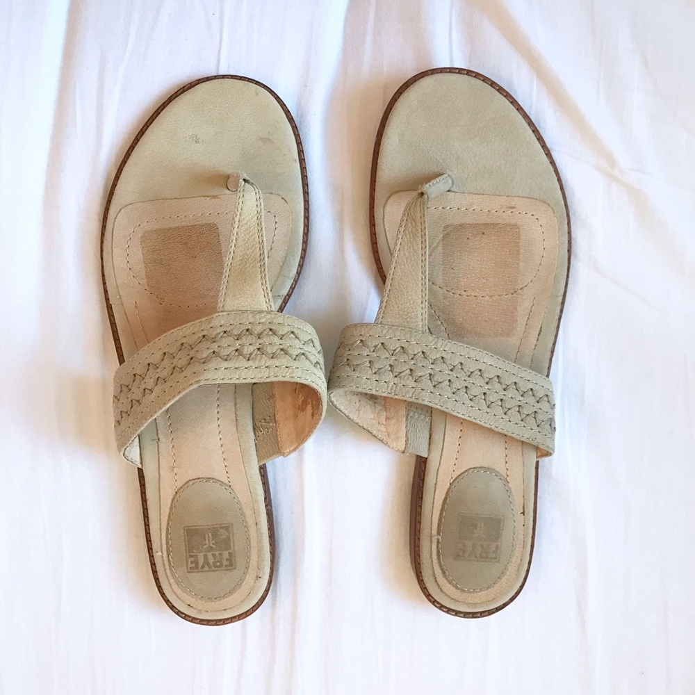 Tan Frye Sandals Size 10
