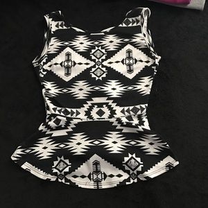 Tribal peplum top