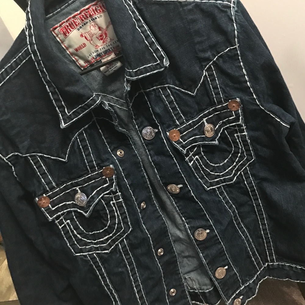 TRUE RELIGION JEAN JACKET XL