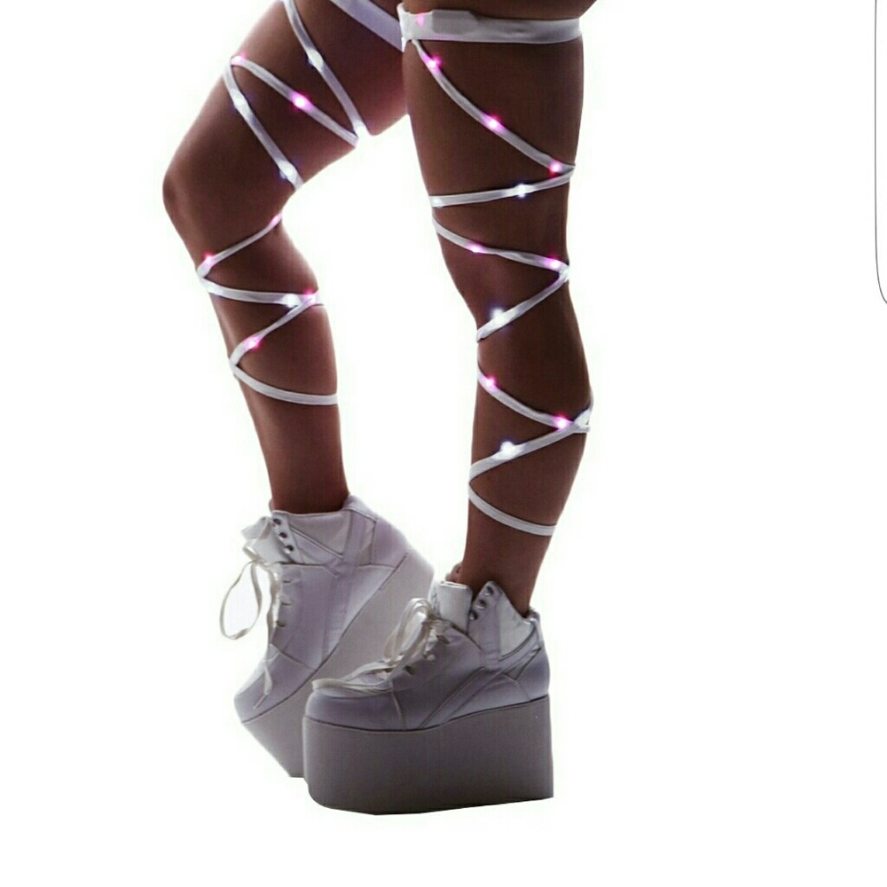 J valentine light up leg wraps