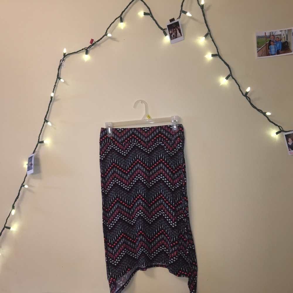 A patterned skirt