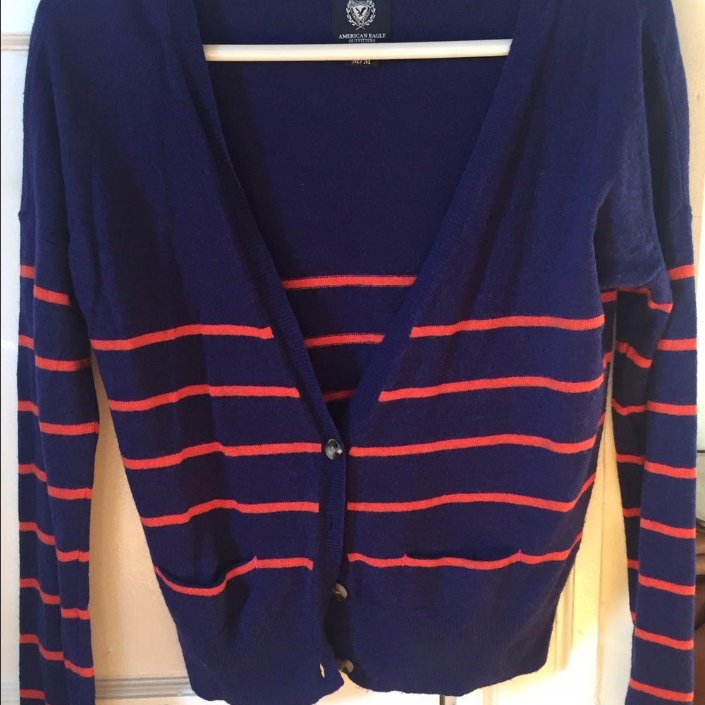 American Eagle striped cardigan