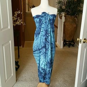 Shades of Blue Tie Dyed Sarong