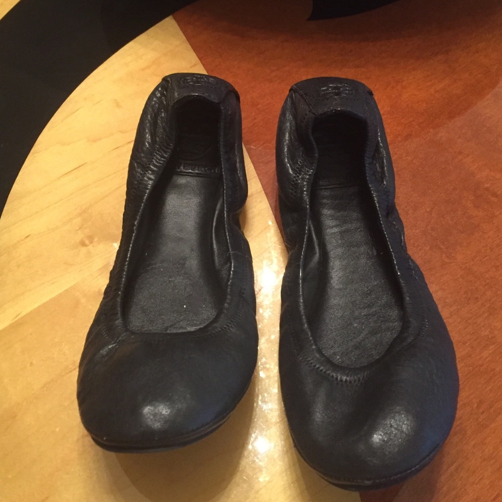 TORY BURCH Black Lamb Leather Flats 5