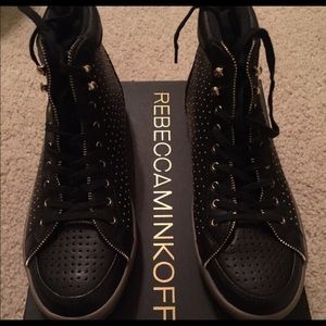 Rebecca minkoff high top studded sneakers