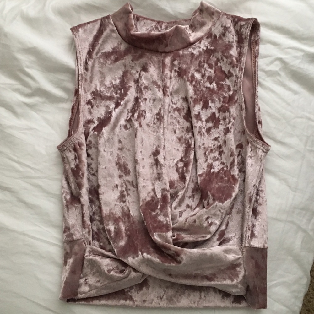 Mauve Pink Velvet Top