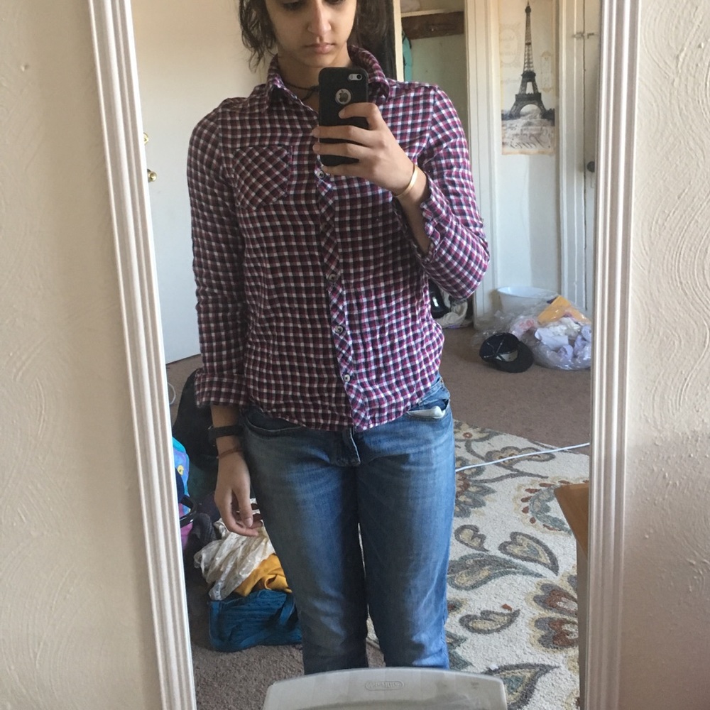Purple Plaid Shirt
