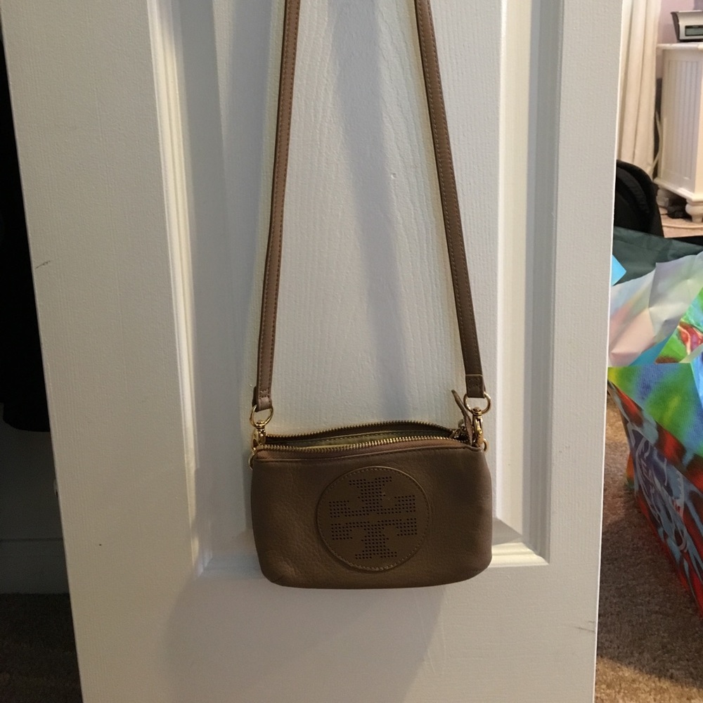 Tory butch brown cross body bag