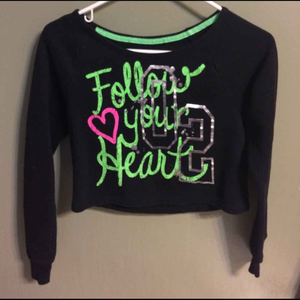 Long sleeved crop-top girls (10/12)