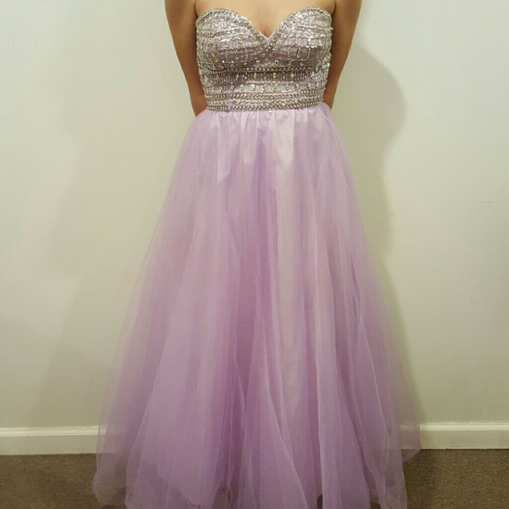 Sweetheart Lavender Prom Dress