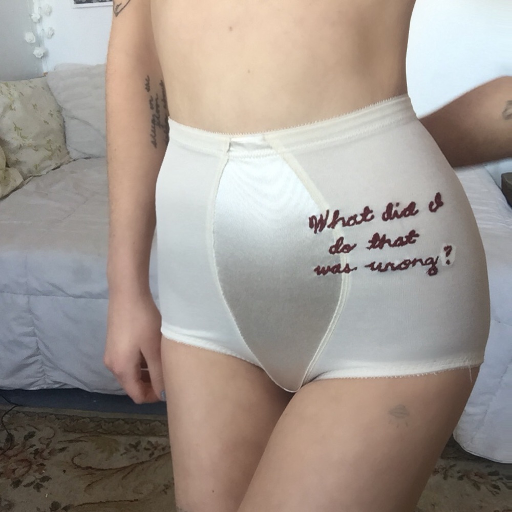 SOLD Vintage High Waist Embroidered Panties