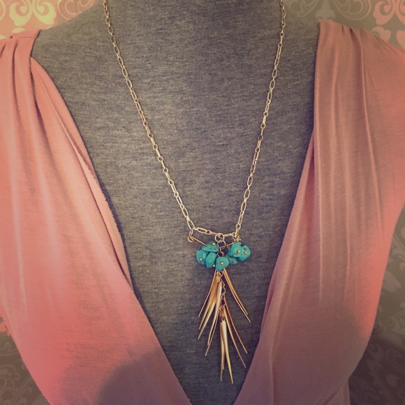 Gold and turquoise necklace! - Picture 4 of 5