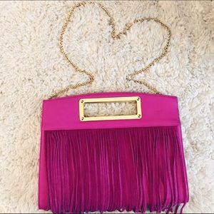 BEBE Fringe Handbag