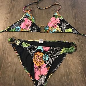 Rip Curl Hawaiian Flower Print Bikini Set