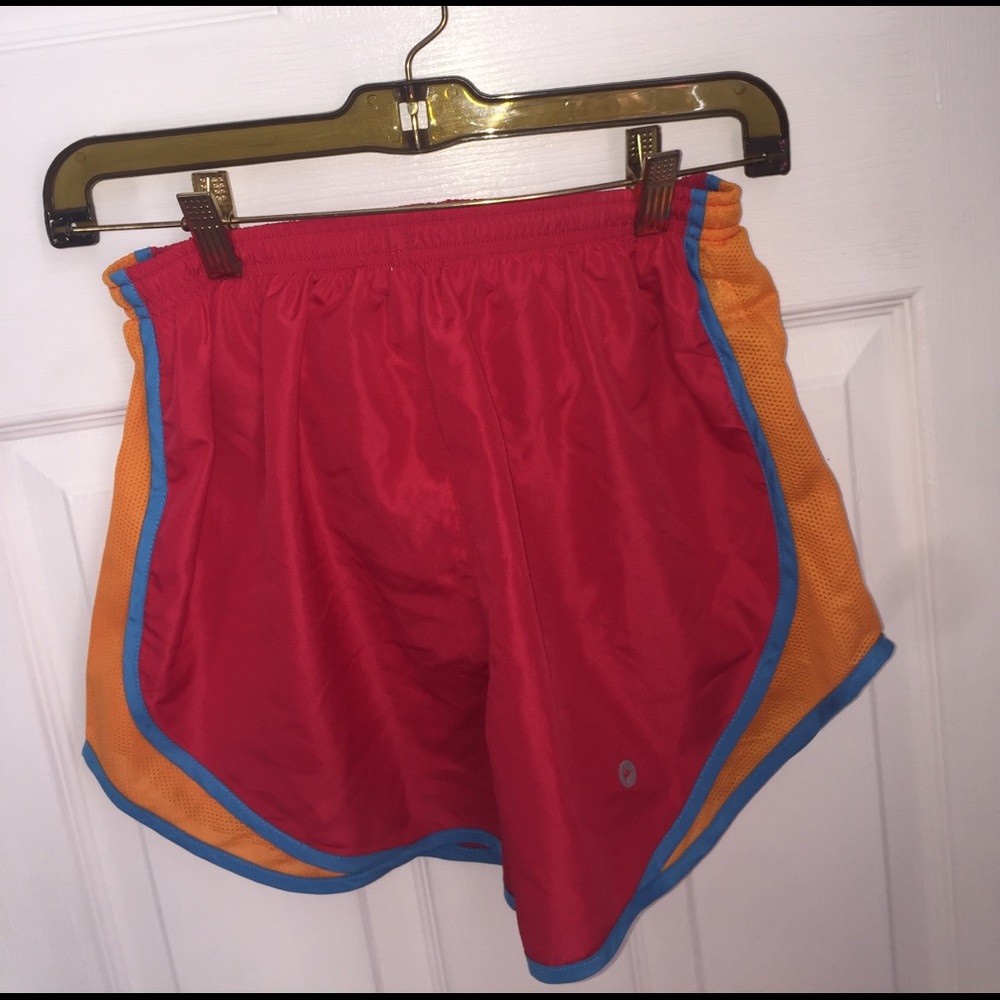 Red gym shorts