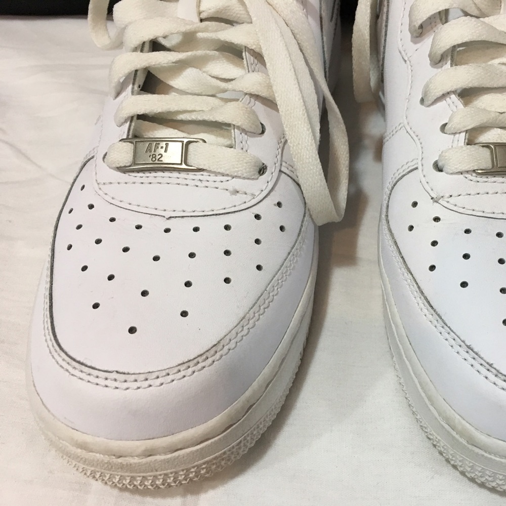 💥👟 NIKE AF-1 White High Tops Sz 7Y sneakers 👟