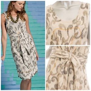 Anthropologie Quills Ivory Sweater Dress